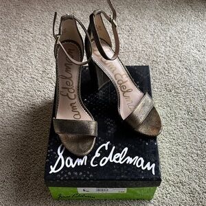 Sam Edelman Yaro Metallic Heeled Sandals